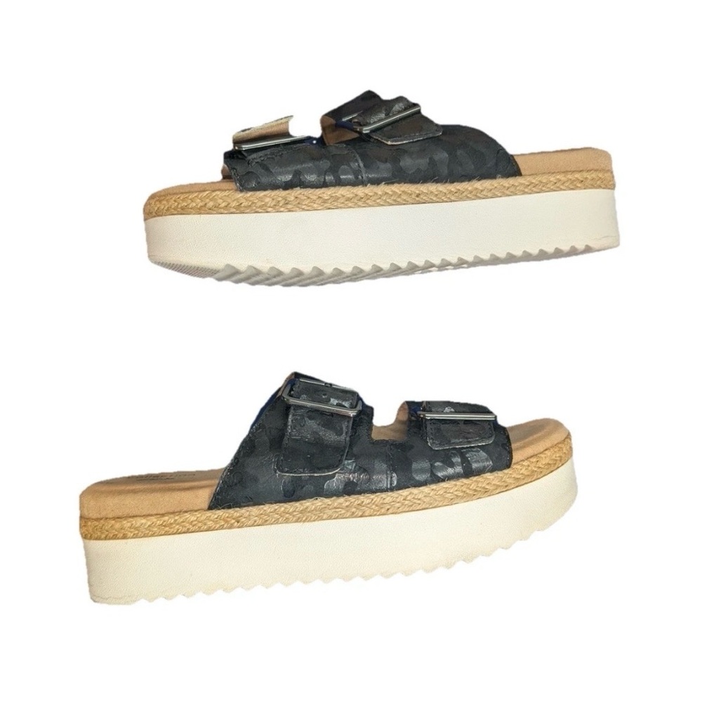 Clark’s Ultimate Comfort Camo Black & Brown Slide Sandals Women's Size 8M